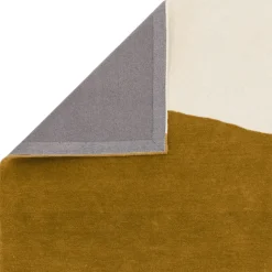 Wollteppich HULL-Humber, abstrakt, Senfgelb, 160 x 230 cm