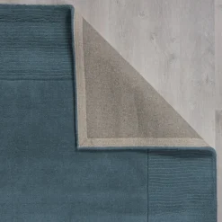Wollteppich Kurzflor Blau 120 x 170 cm - MOLE | Kadima Design