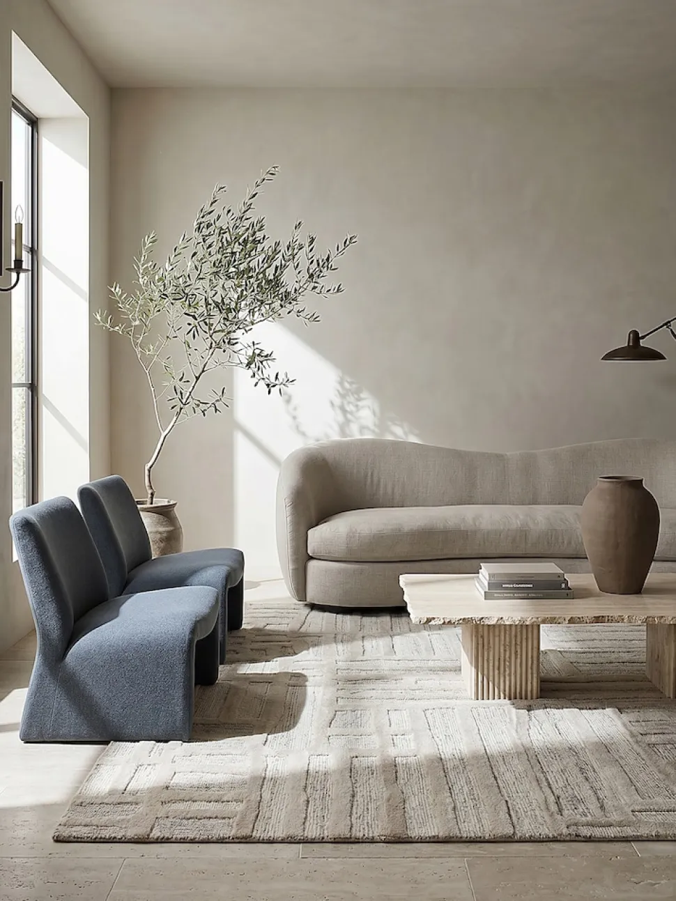 Wollteppich Kurzflor Natur 140 x 200 cm - EDALE | Kadima Design