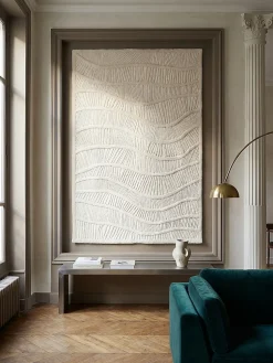 Wollteppich minimalistisch Weiß 160 x 230 cm - CARVE | Kadima Design
