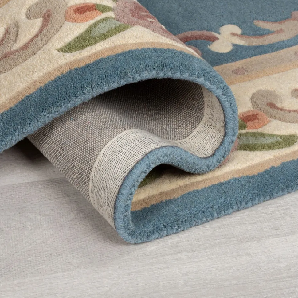Wollteppich Orient Blau-Beige 75 x 150 cm - BEAULY | Kadima Design