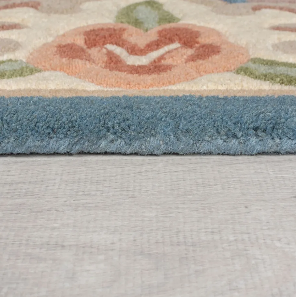 Wollteppich Orient Blau-Beige 75 x 150 cm - BEAULY | Kadima Design