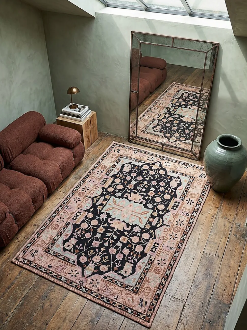 Wollteppich Orient Rosa-Schwarz 120 x 170 cm - SOAR | Kadima Design