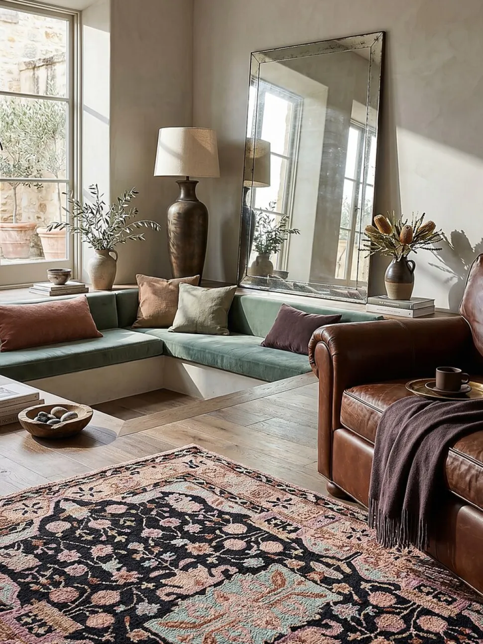 Wollteppich Orient Rosa-Schwarz 120 x 170 cm - SOAR | Kadima Design