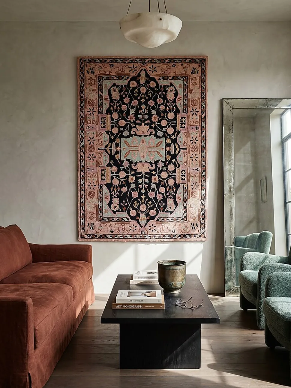 Wollteppich Orient Rosa-Schwarz 120 x 170 cm - SOAR | Kadima Design