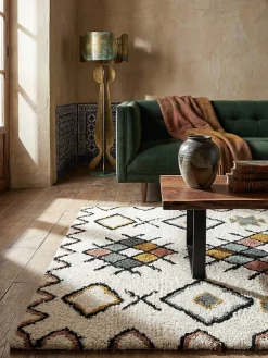 Wollteppich Rauten Bunt 120 x 170 cm - BRUE | Kadima Design