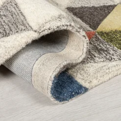 Wollteppich schmutzabweisend Bunt 120 x 170 cm - ESK | Kadima Design