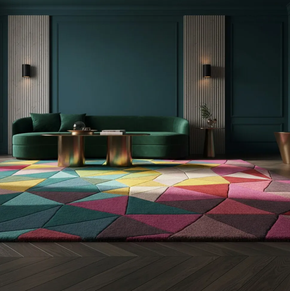 Wollteppich schmutzabweisend Bunt 120 x 170 cm - DERWENT | Kadima