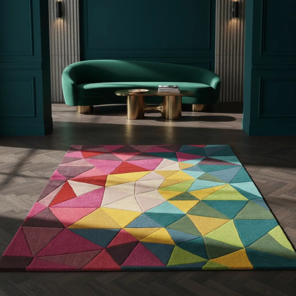 Wollteppich schmutzabweisend Bunt 120 x 170 cm - DERWENT | Kadima