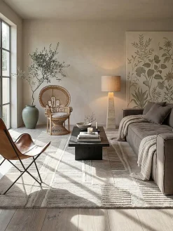 Wollteppich skandinavisch Natur 160 x 230 cm - EDALE | Kadima Design