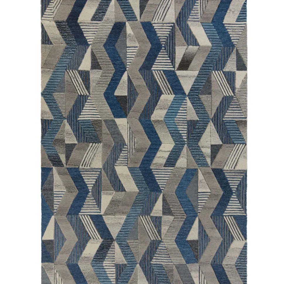 Wollteppich strapazierfähig Blau 120 x 170 cm - ESK | Kadima Design