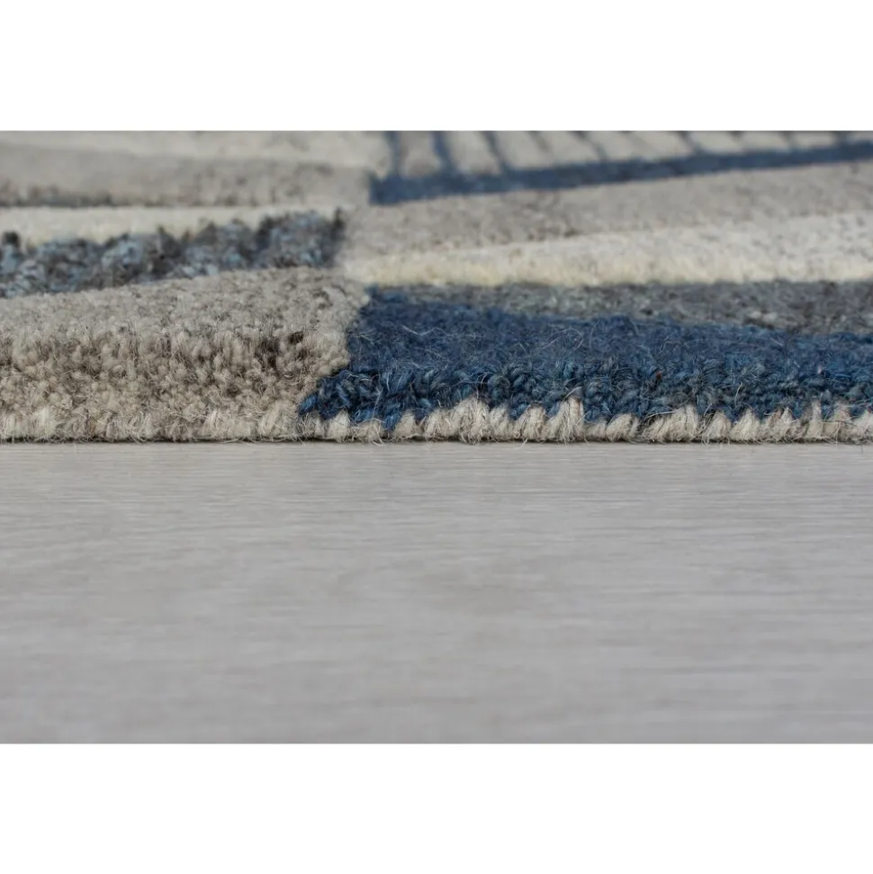Wollteppich strapazierfähig Blau 120 x 170 cm - ESK | Kadima Design