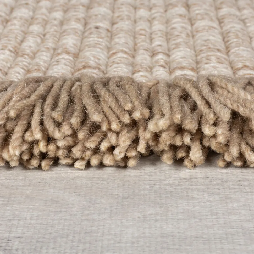 Wollteppich uni Beige 160 x 230 cm - BOYNE | Kadima Design
