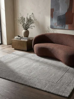 Wollteppich uni Grau meliert 120 x 170 cm - MOLE | Kadima Design