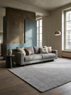 Wollteppich uni Grau meliert 120 x 170 cm - MOLE | Kadima Design