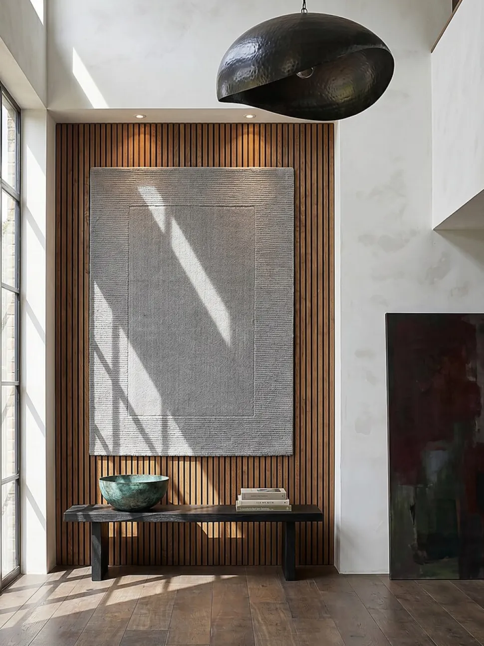 Wollteppich uni Grau meliert 120 x 170 cm - MOLE | Kadima Design