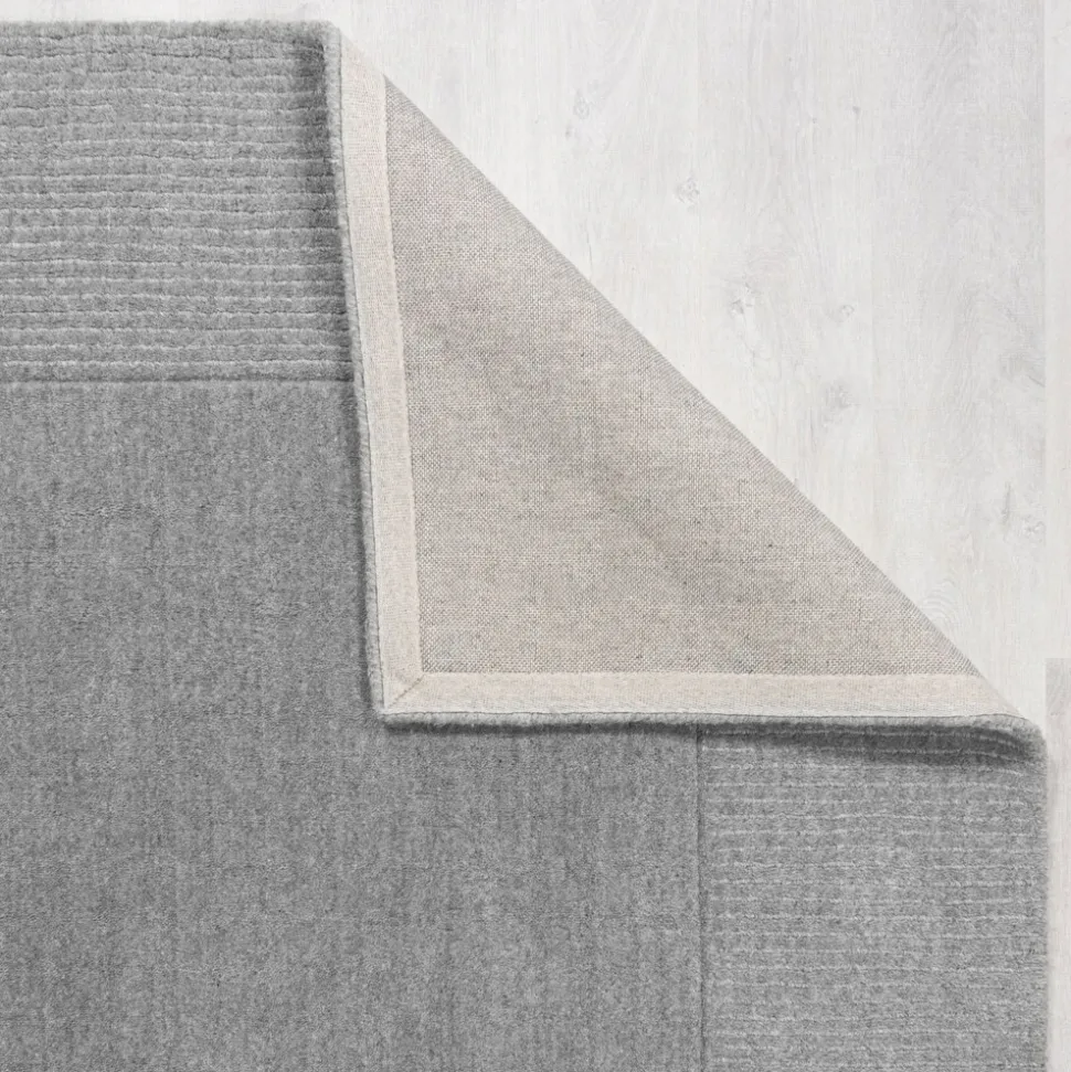 Wollteppich uni Grau meliert 120 x 170 cm - MOLE | Kadima Design