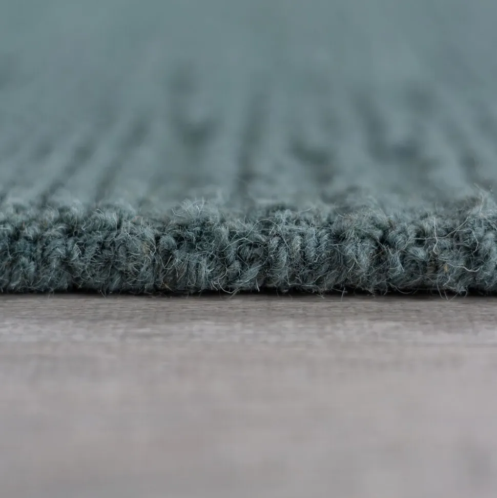 Wollteppich uni Türkis 120 x 170 cm - ALNE | Kadima Design