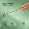 2x Aschekratzer mit Holzgriff Schürhaken Kohleschieber Feuerkratzer Glutschieber Kaminzubehör Kaminbesteck Stocheisen (2, Aschenkratzer)