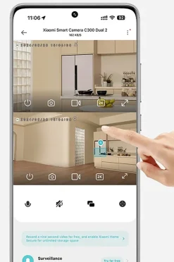 Xiaomi Dual Smart Camera C300 (BHR9166EU) weiß Überwachungskamera