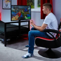 XROCKER Basecamp - Gaming Metallbett für Kinder & Teenager mit TV-Halterung - Schwarz