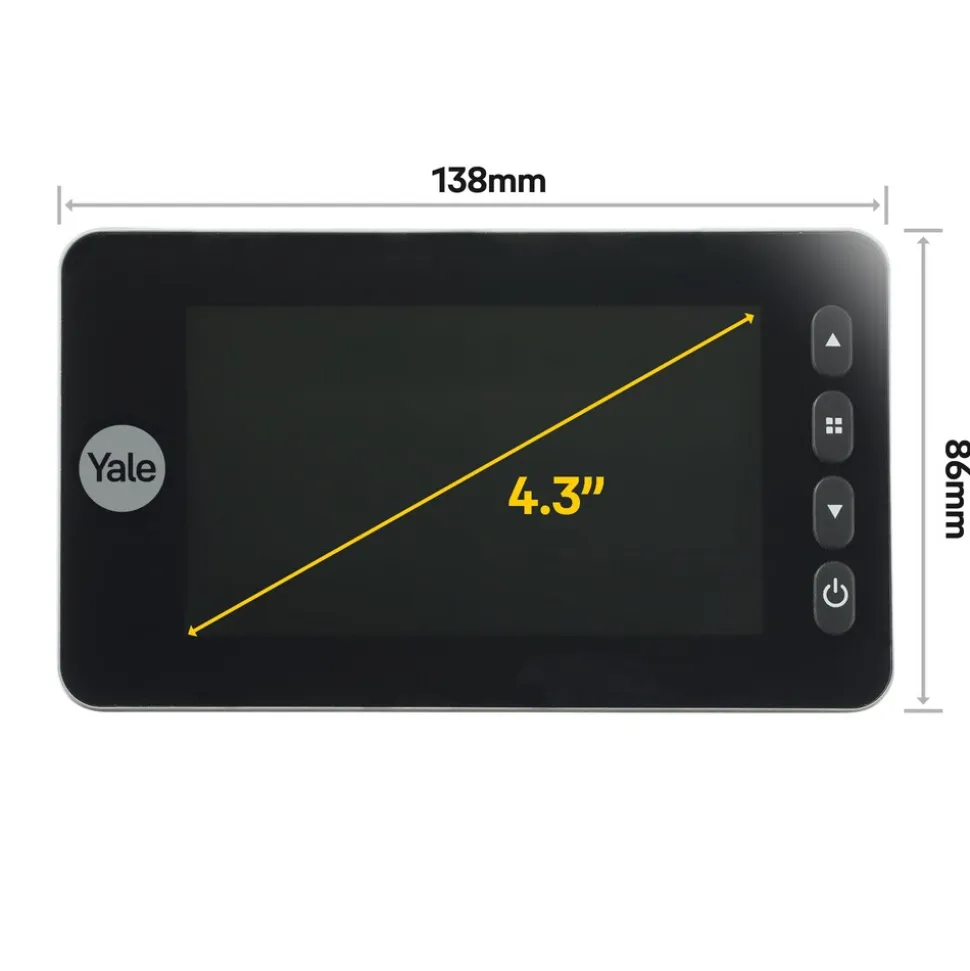 Yale Yale Digital Door Spy DDV 5800, 4.3" Display (Silber) mit Motion Detection, Doorbell & Night Vision
