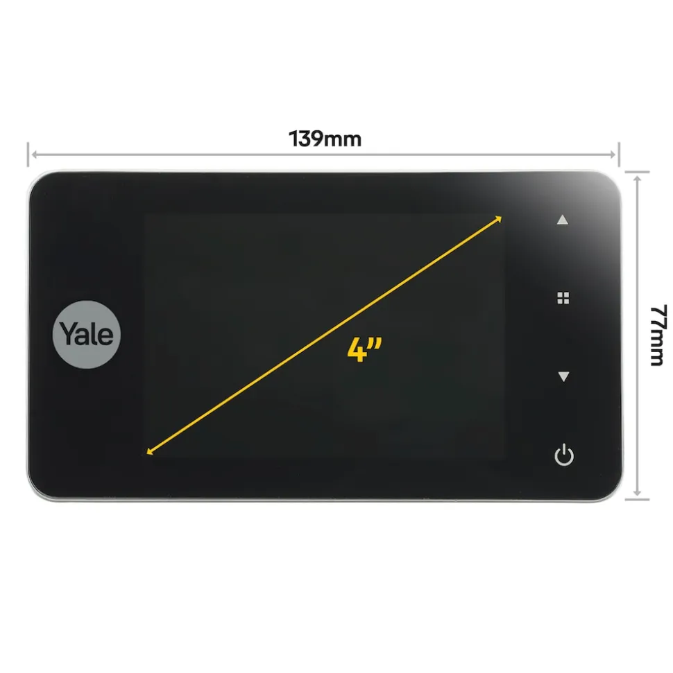 Yale Yale Digital Door Spy DDV 4500, 4" Display (Silber) mit Doorbell & Night Vision