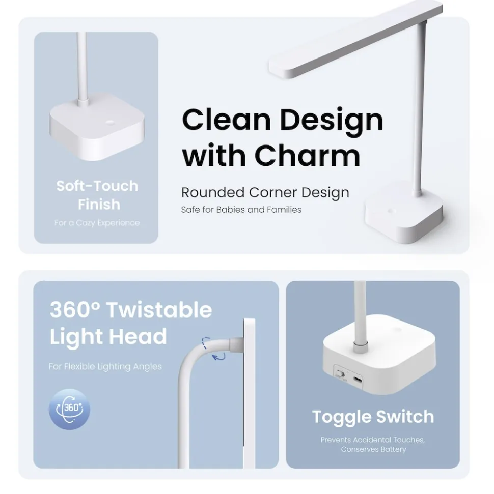 YEELIGHT Jasmine Rechargeable Desk Lamp Aufladbare Tischleuchte