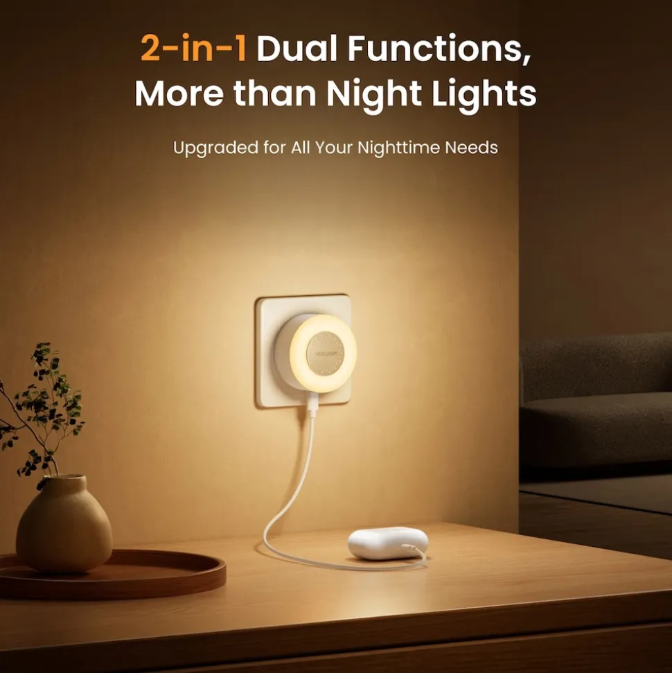 YEELIGHT USB Charger with Nightlight Function - Jelly 4 Plus USB-Ladegerät mit Nachtlichtfunktion